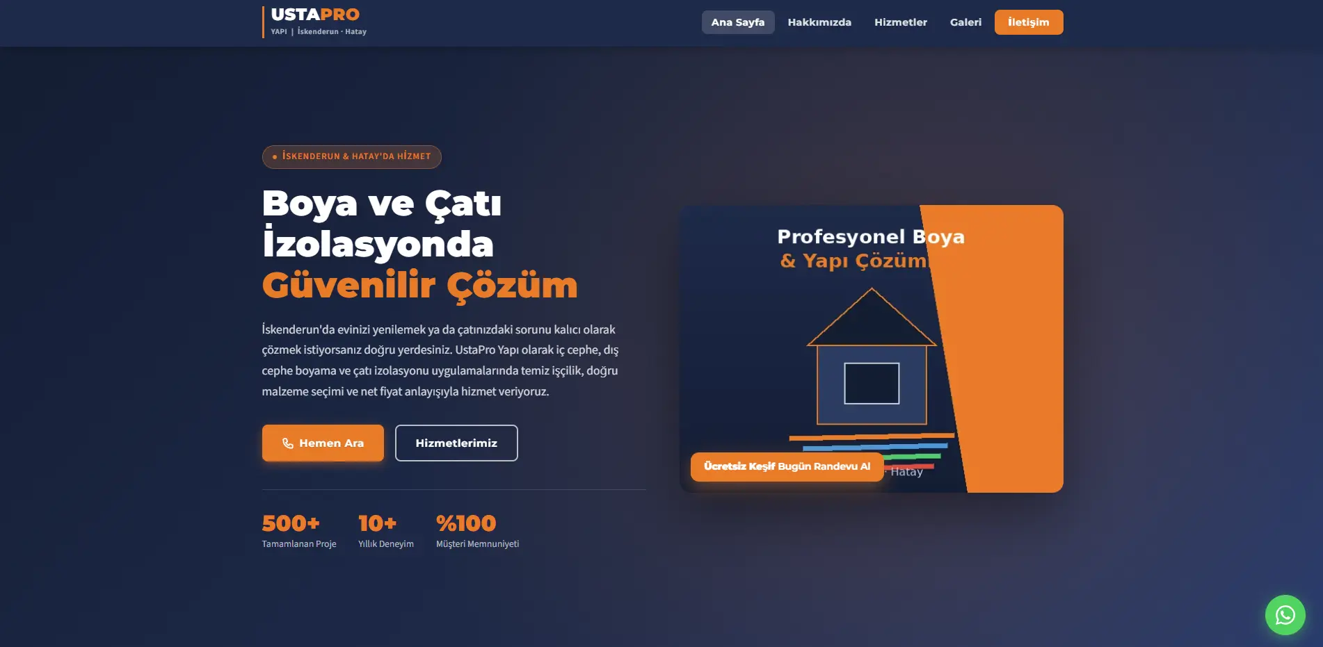 UstaPro Yapı Web Sitesi