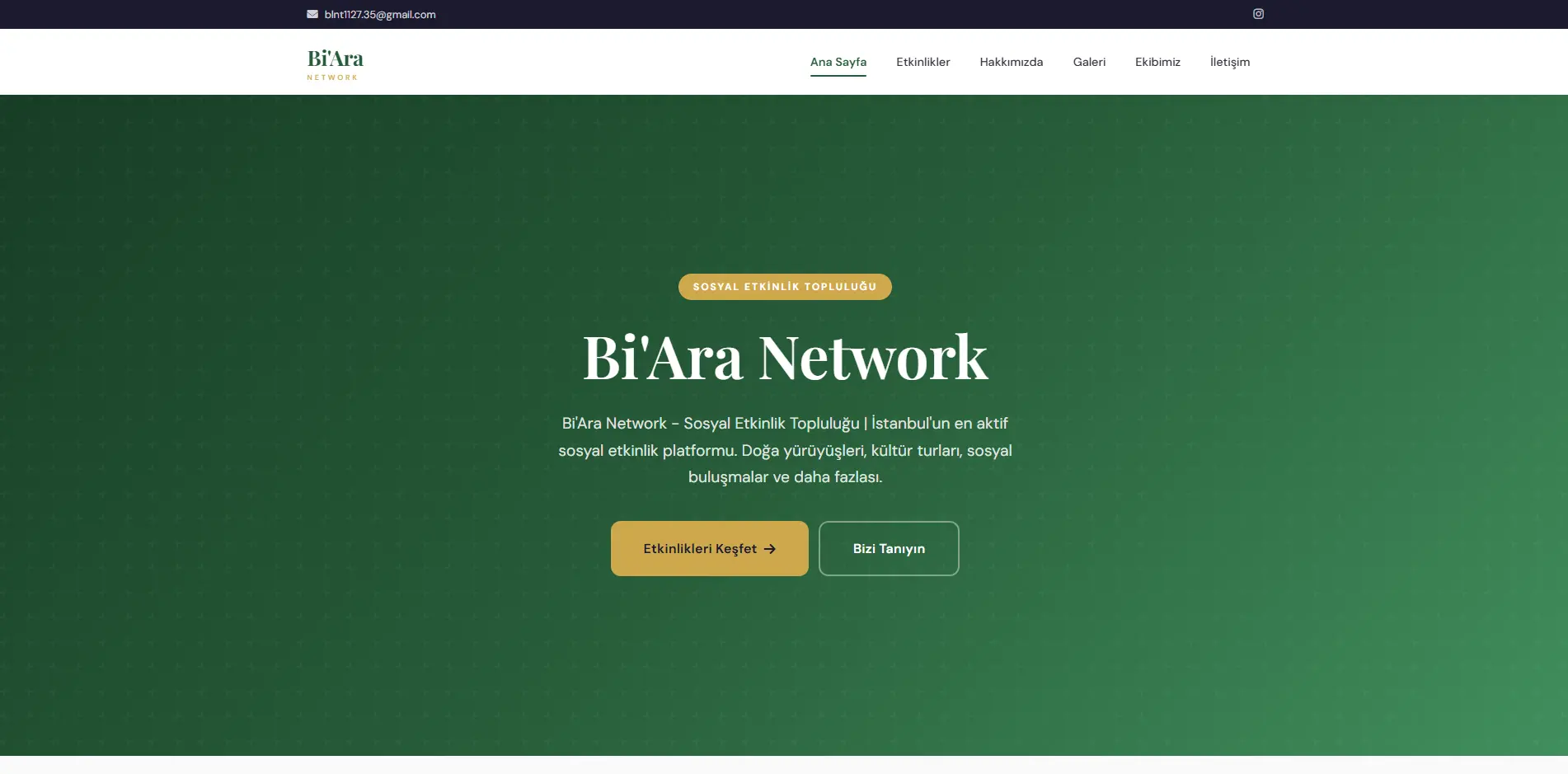 Bi'Ara Network Web Sitesi